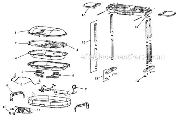 replacement parts coleman roadtrip grill parts diagram