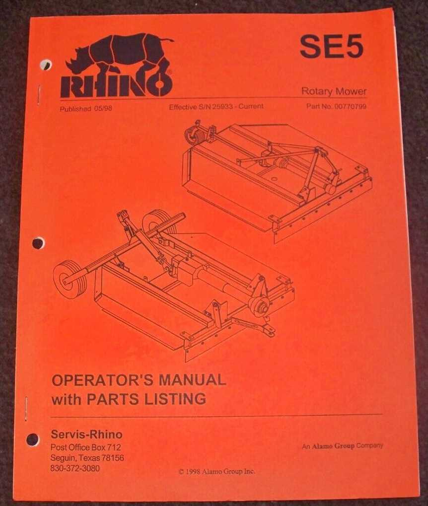 rhino mower parts diagram