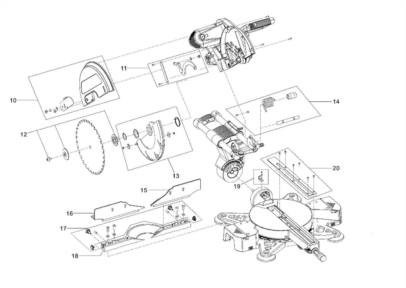 ridgid 12 inch miter saw parts diagram