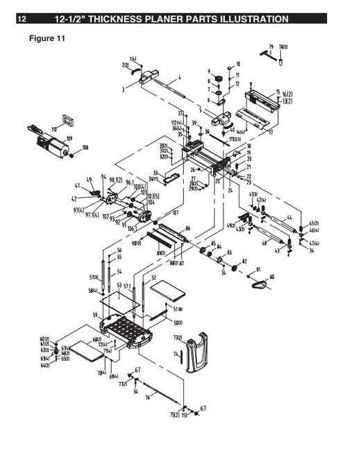 ridgid 13 planer parts diagram