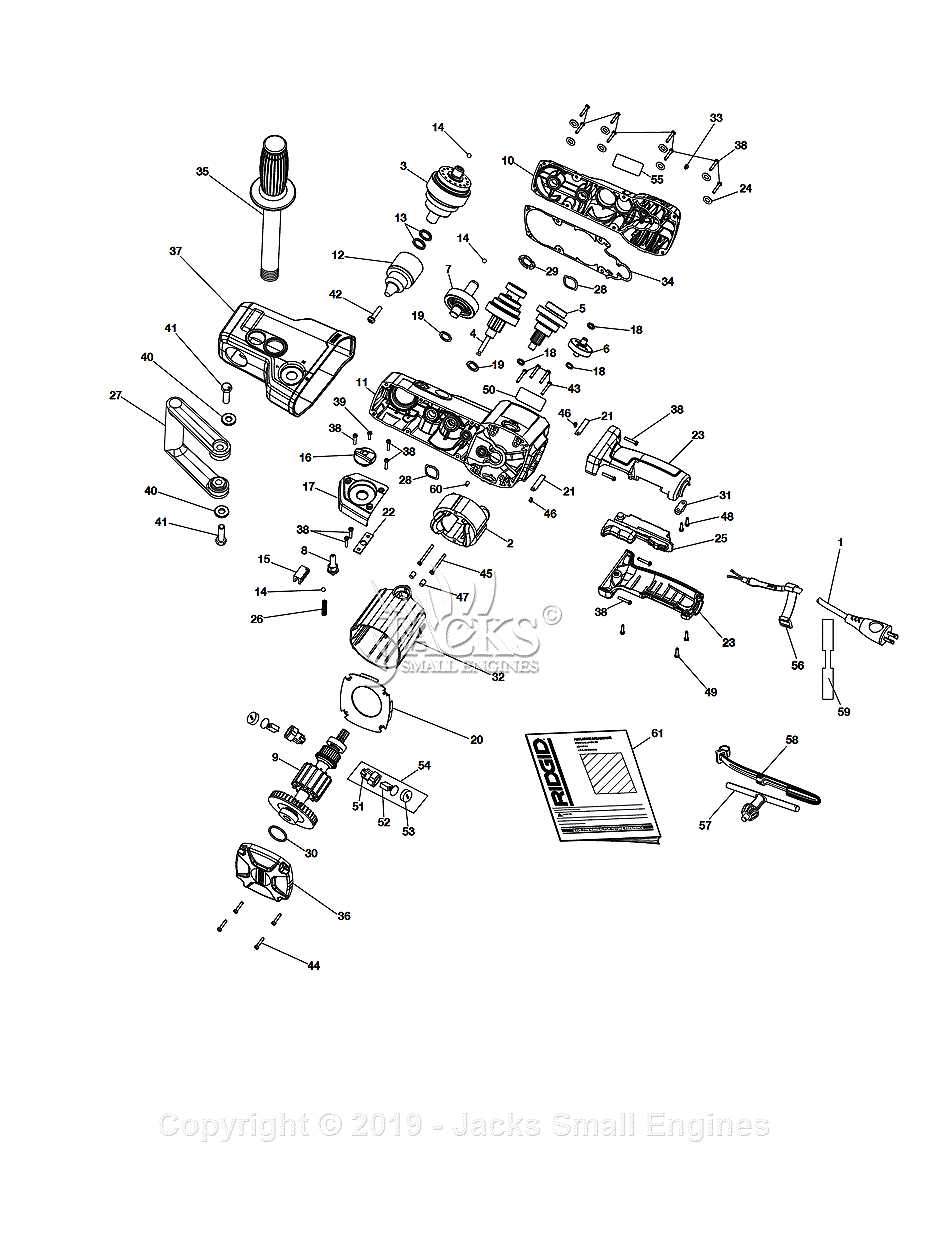 ridgid drill parts diagram