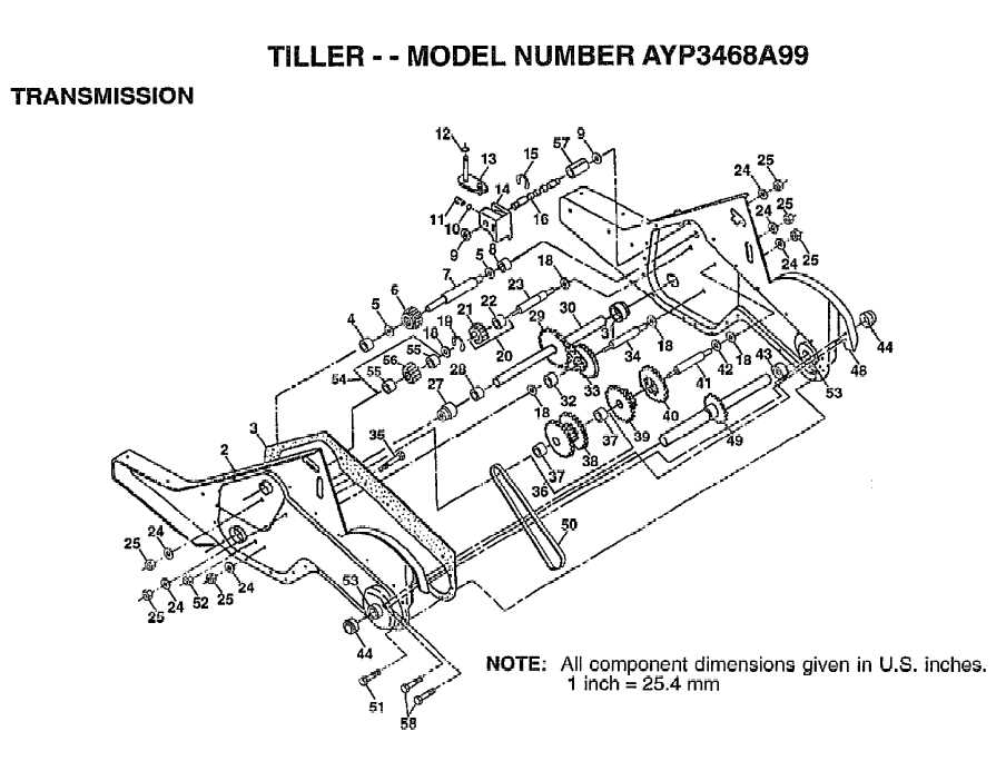 rototiller parts diagram