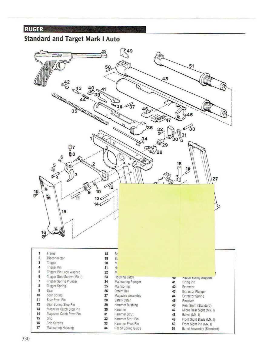 ruger mark ii parts diagram