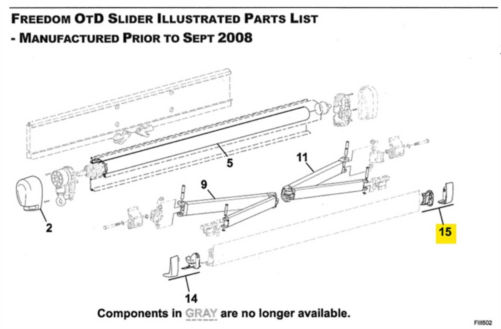 rv awning parts diagram