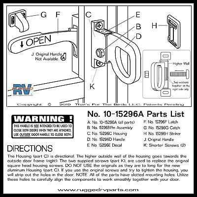 rv screen door parts diagram