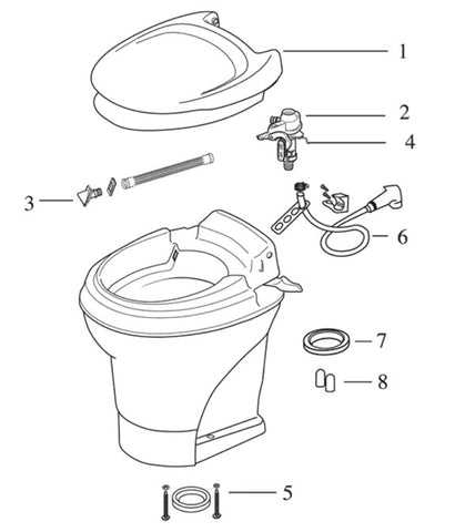 rv toilet parts diagram