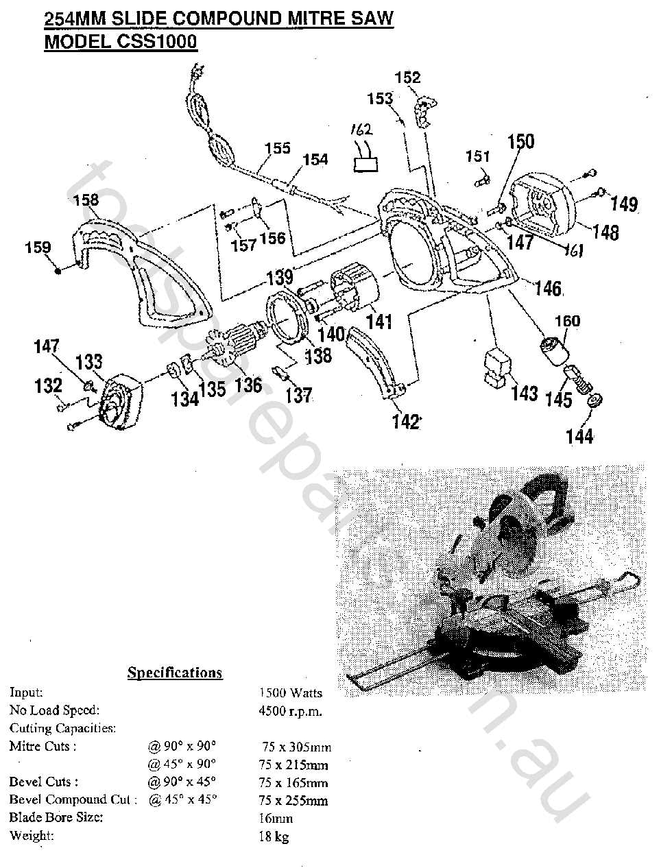 ryobi 10 table saw parts diagram