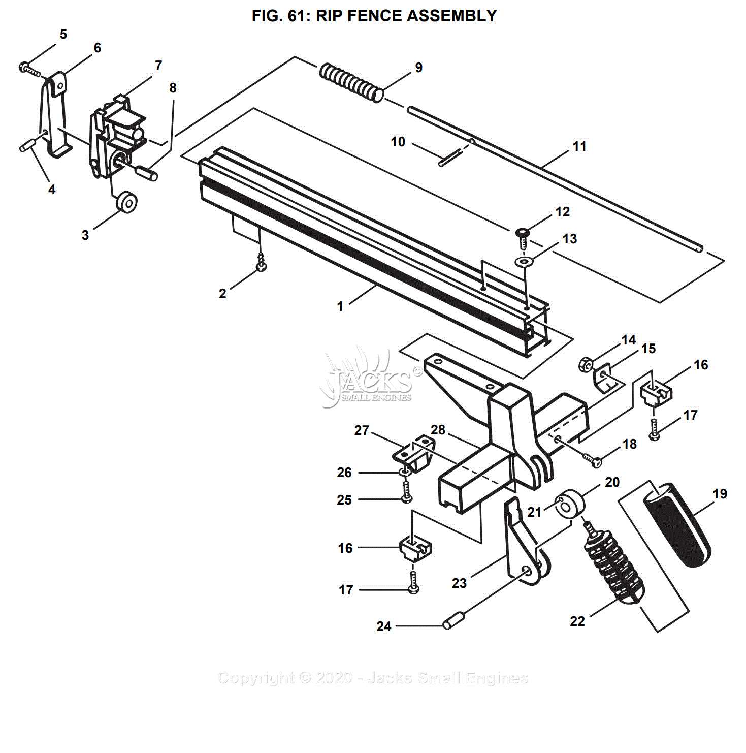 ryobi 10 table saw parts diagram