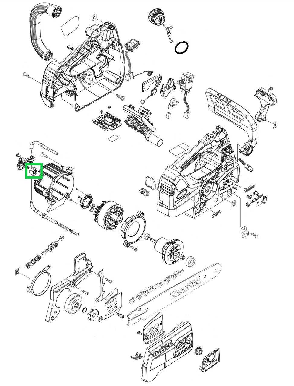 ryobi 40v chainsaw parts diagram