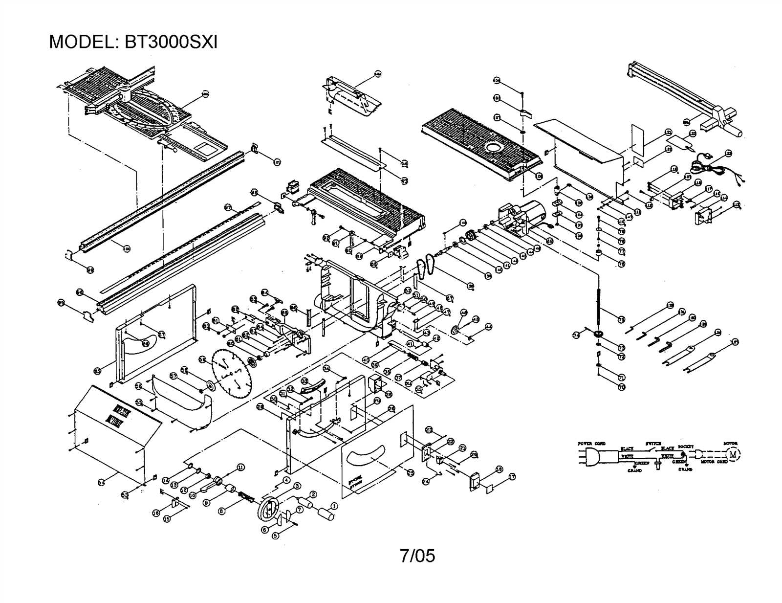 ryobi bt3000 parts diagram