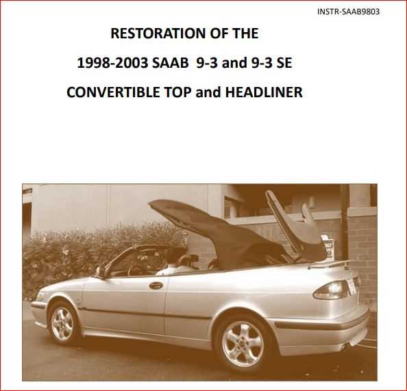 saab 9 3 convertible parts diagram