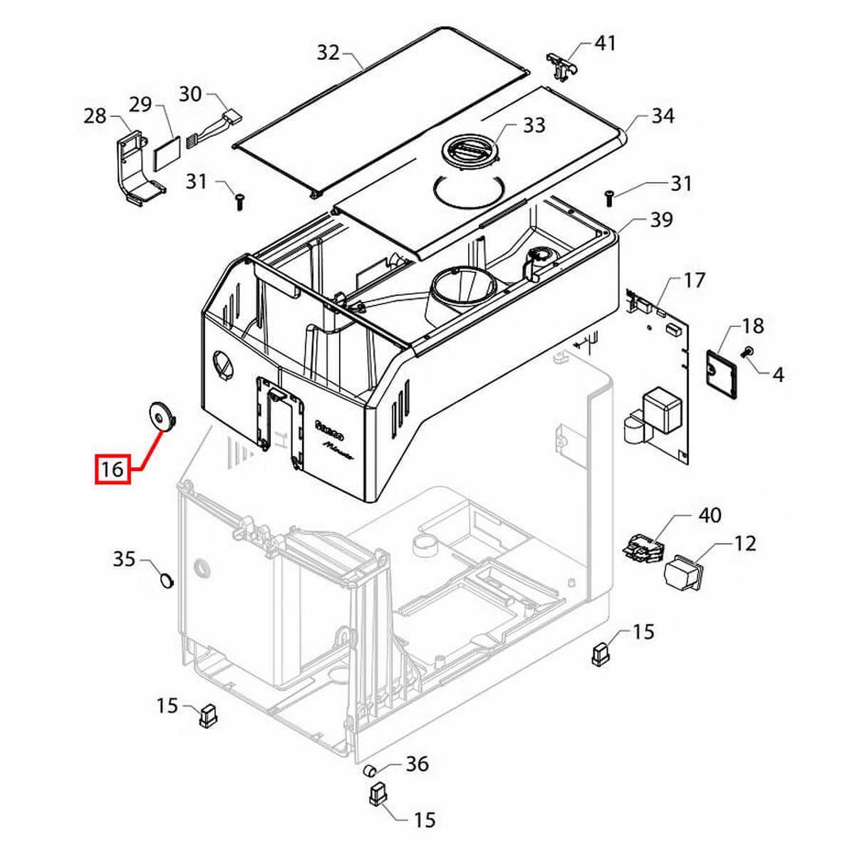 saeco picobaristo parts diagram