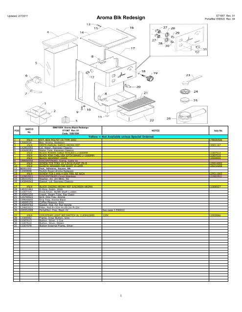 saeco via venezia parts diagram