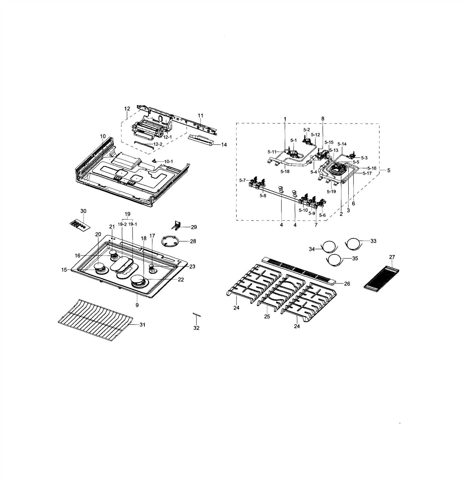 samsung nx58h9500ws parts diagram