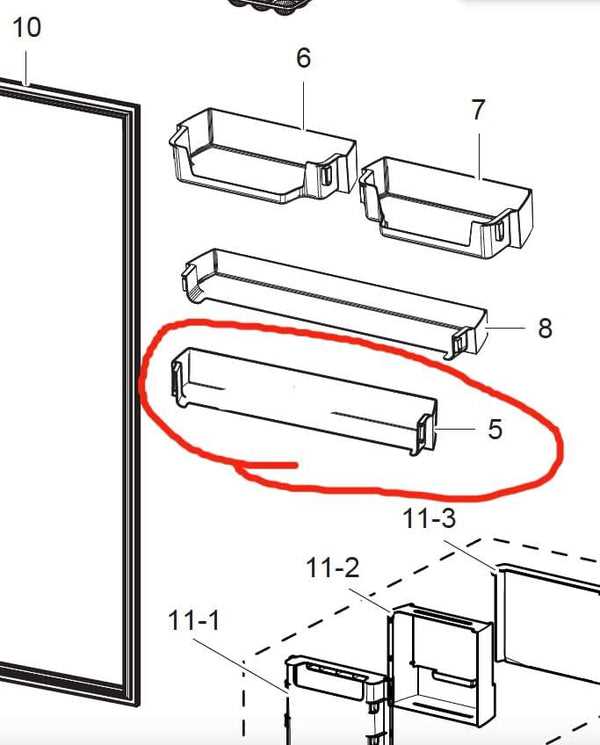 samsung refrigerator door parts diagram