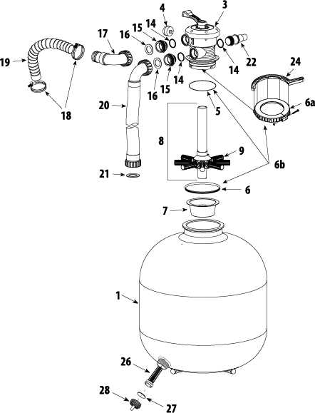 sand filter parts diagram