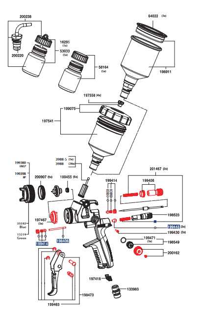 sata spray gun parts diagram