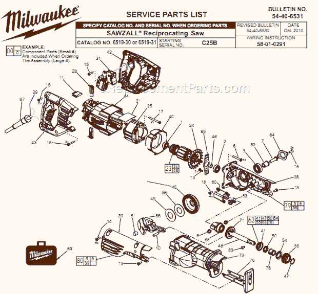 sawzall parts diagram