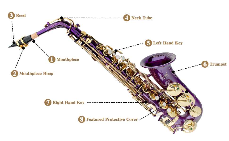 saxophone parts diagram