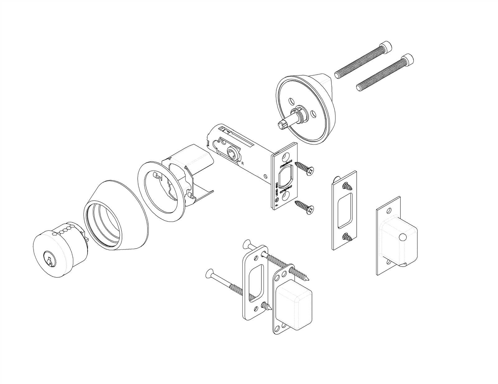 schlage deadbolt parts diagram