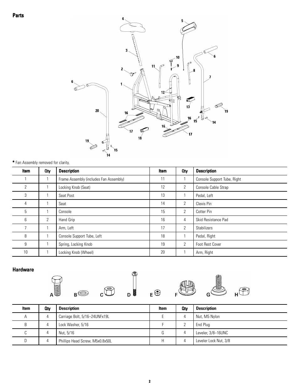 schwinn airdyne parts diagram