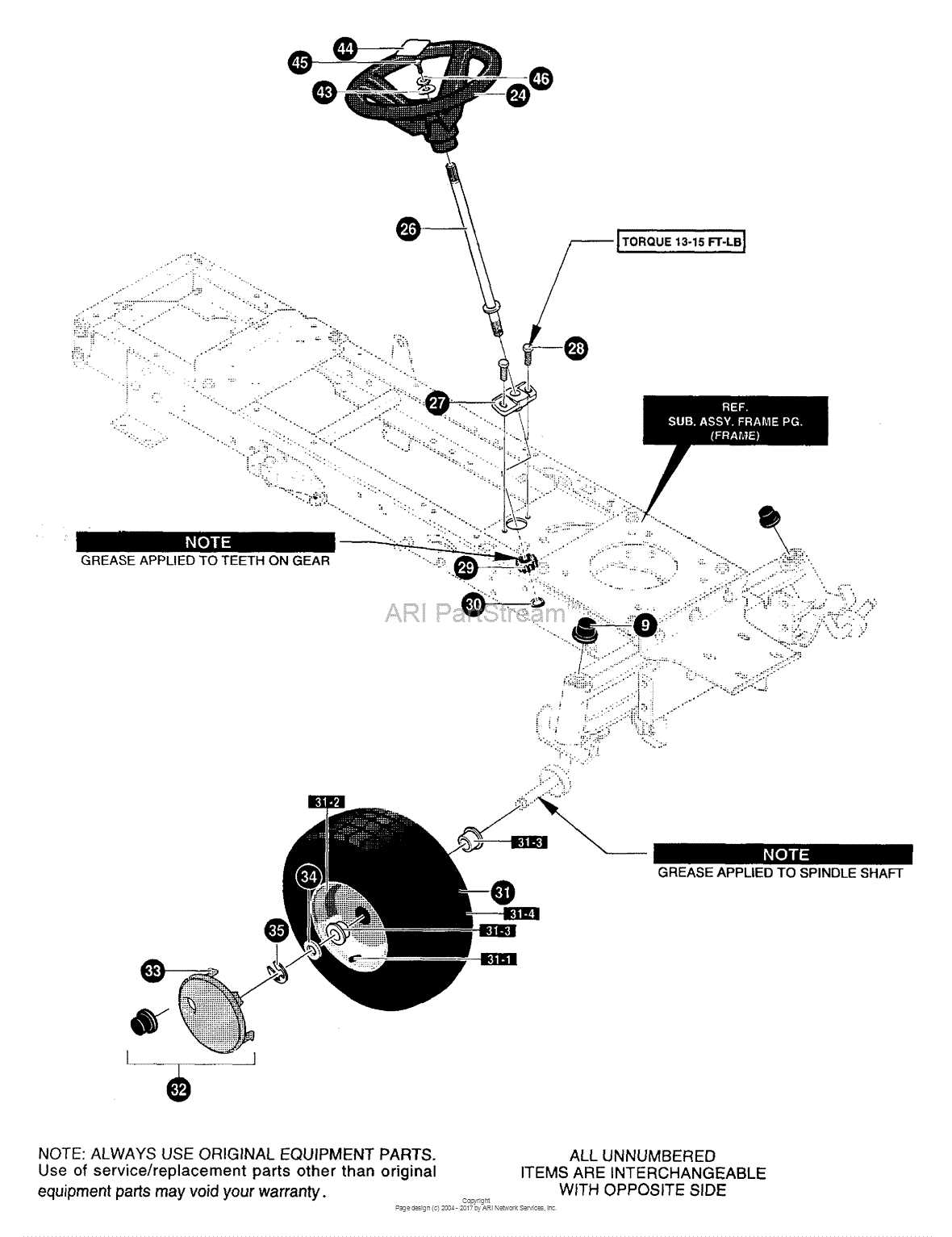 scotts push mower parts diagram