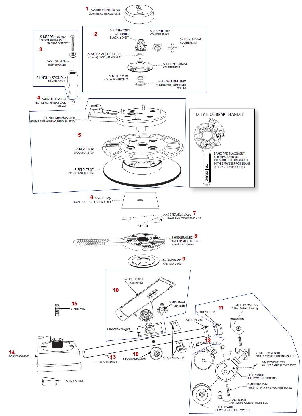 scotty electric downrigger parts diagram