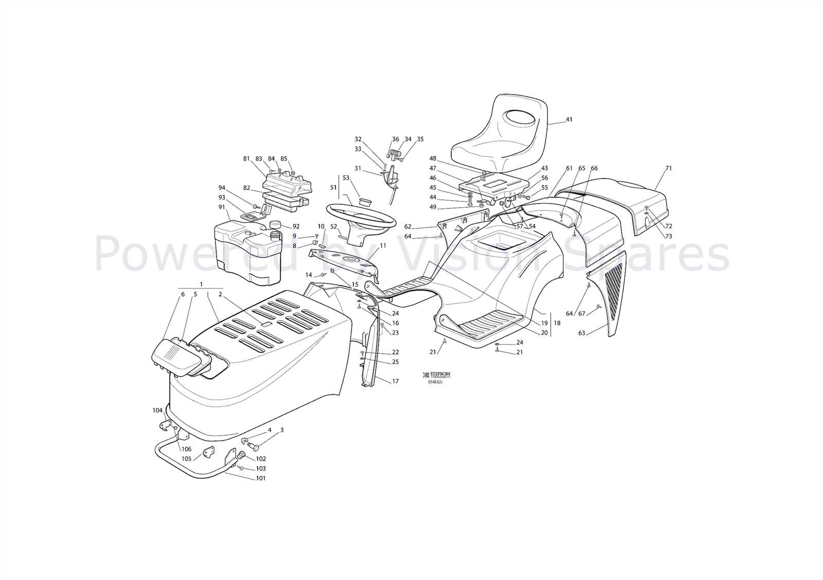 sears lawn tractor parts diagram