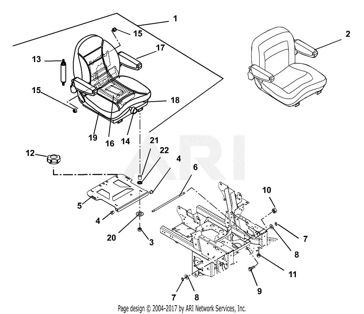 seat parts diagram