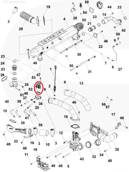 sensor location cummins isx engine parts diagram