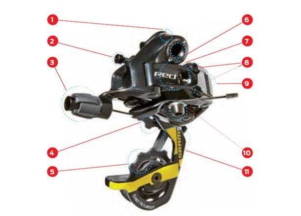 shimano 105 rear derailleur parts diagram