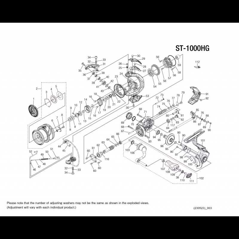 shimano reel parts diagrams