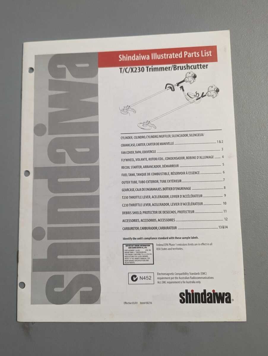 shindaiwa s230 parts diagram