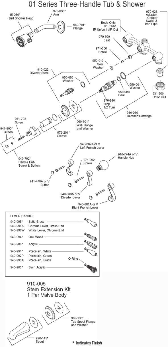 shower head parts diagram