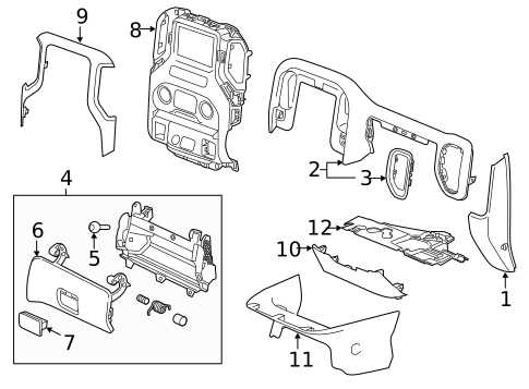 silverado interior parts diagram