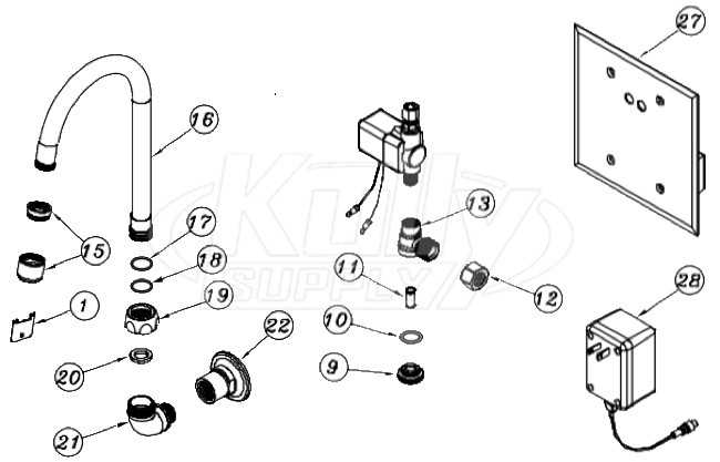 sink faucet parts diagram