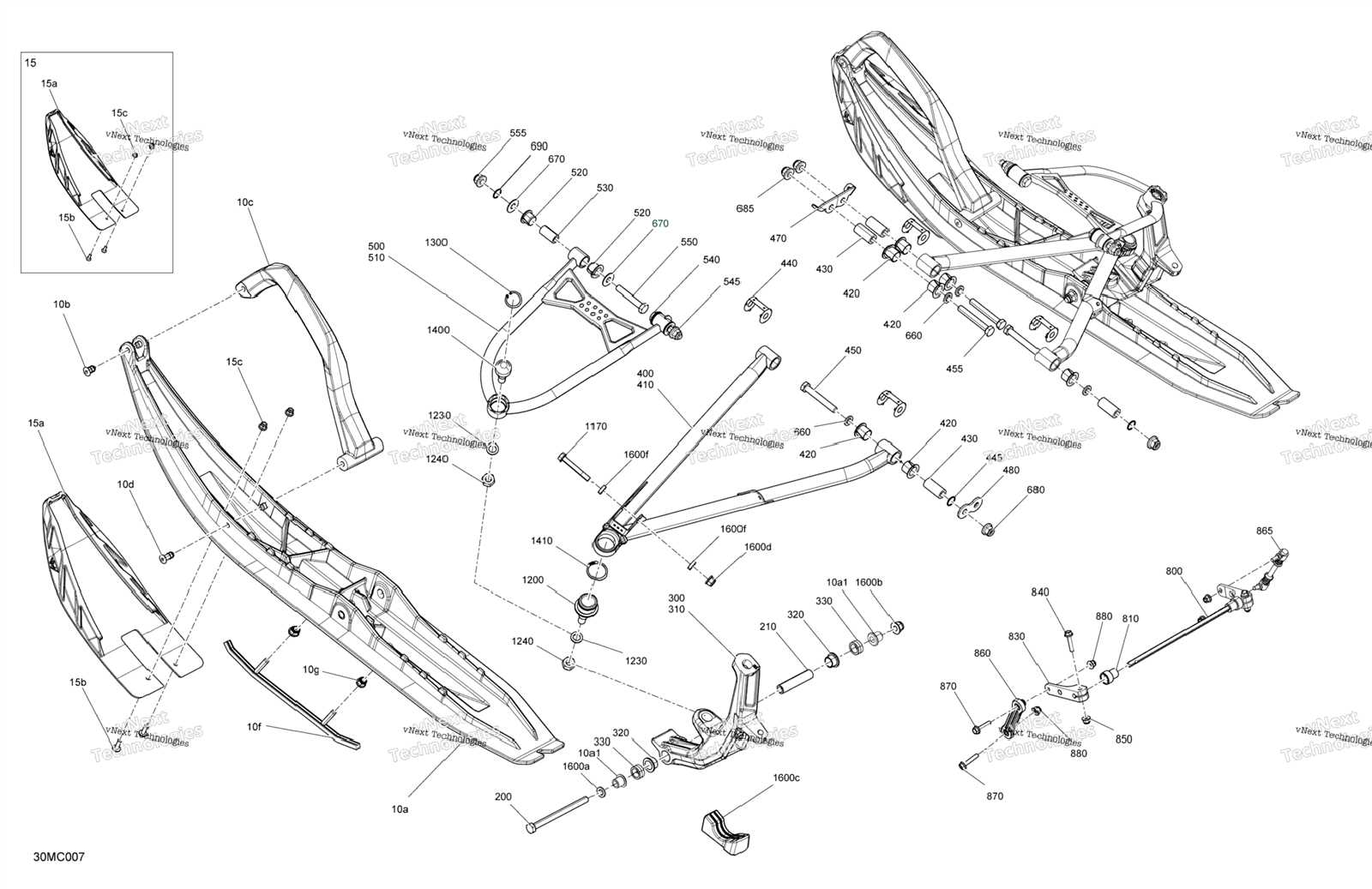 ski doo 850 parts diagram