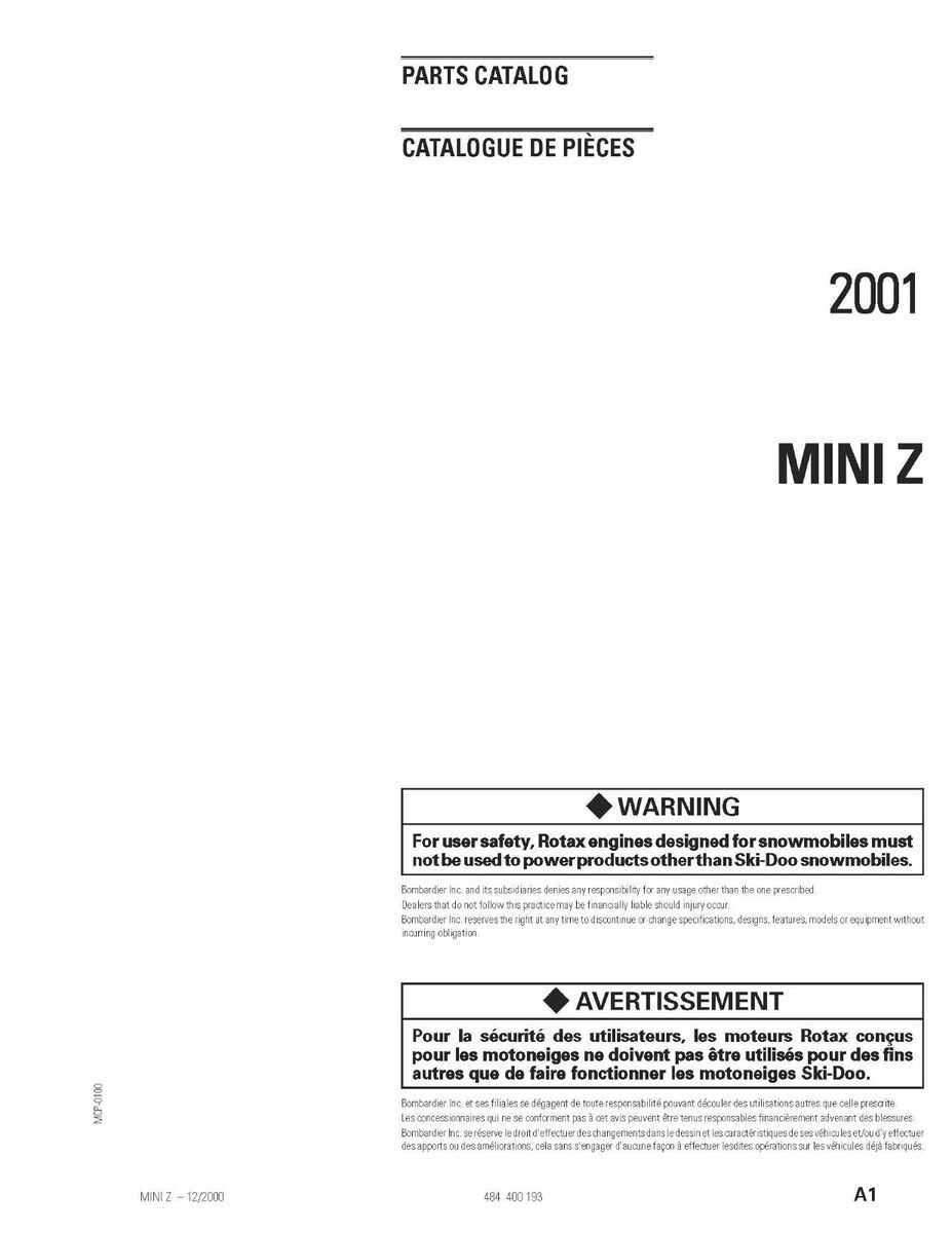 ski doo mini z parts diagram