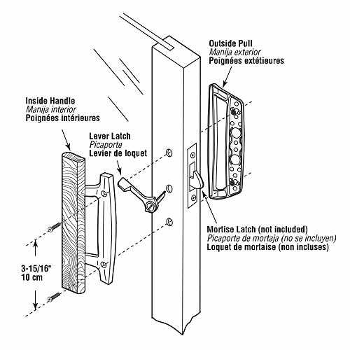 sliding glass patio door parts diagram