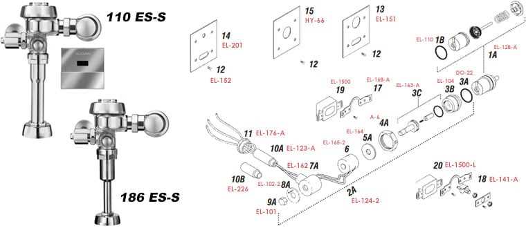 sloan regal flushometer parts diagram