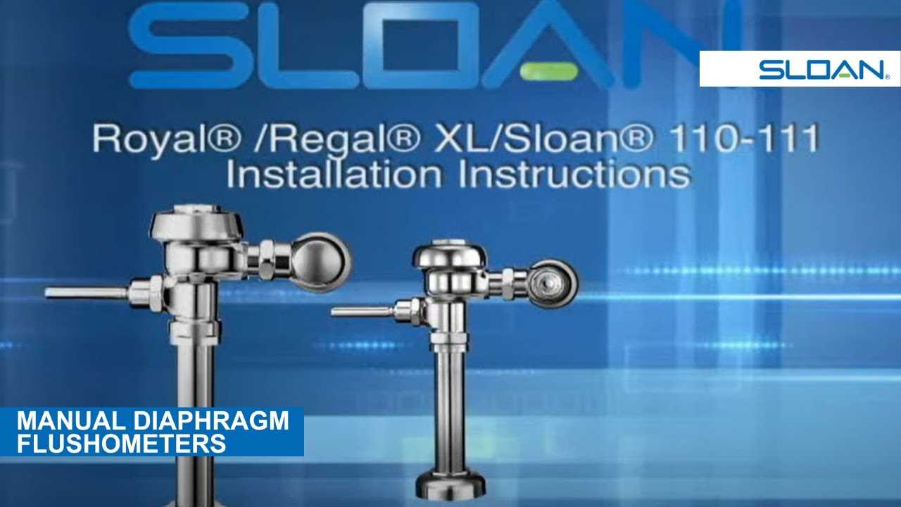 sloan regal flushometer parts diagram