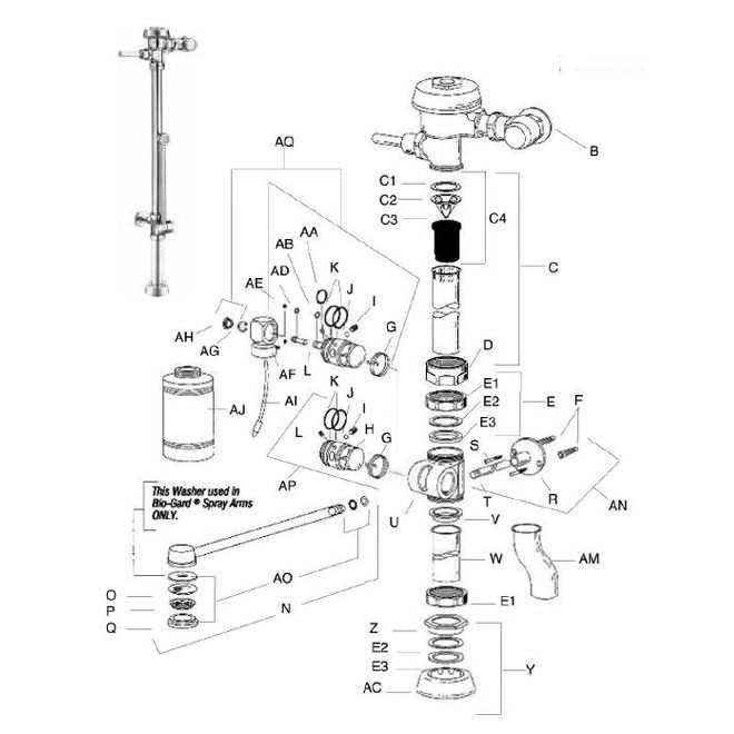 sloan royal flushometer parts diagram