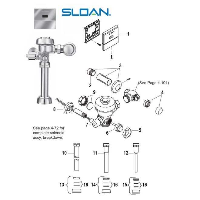 sloan royal flushometer parts diagram