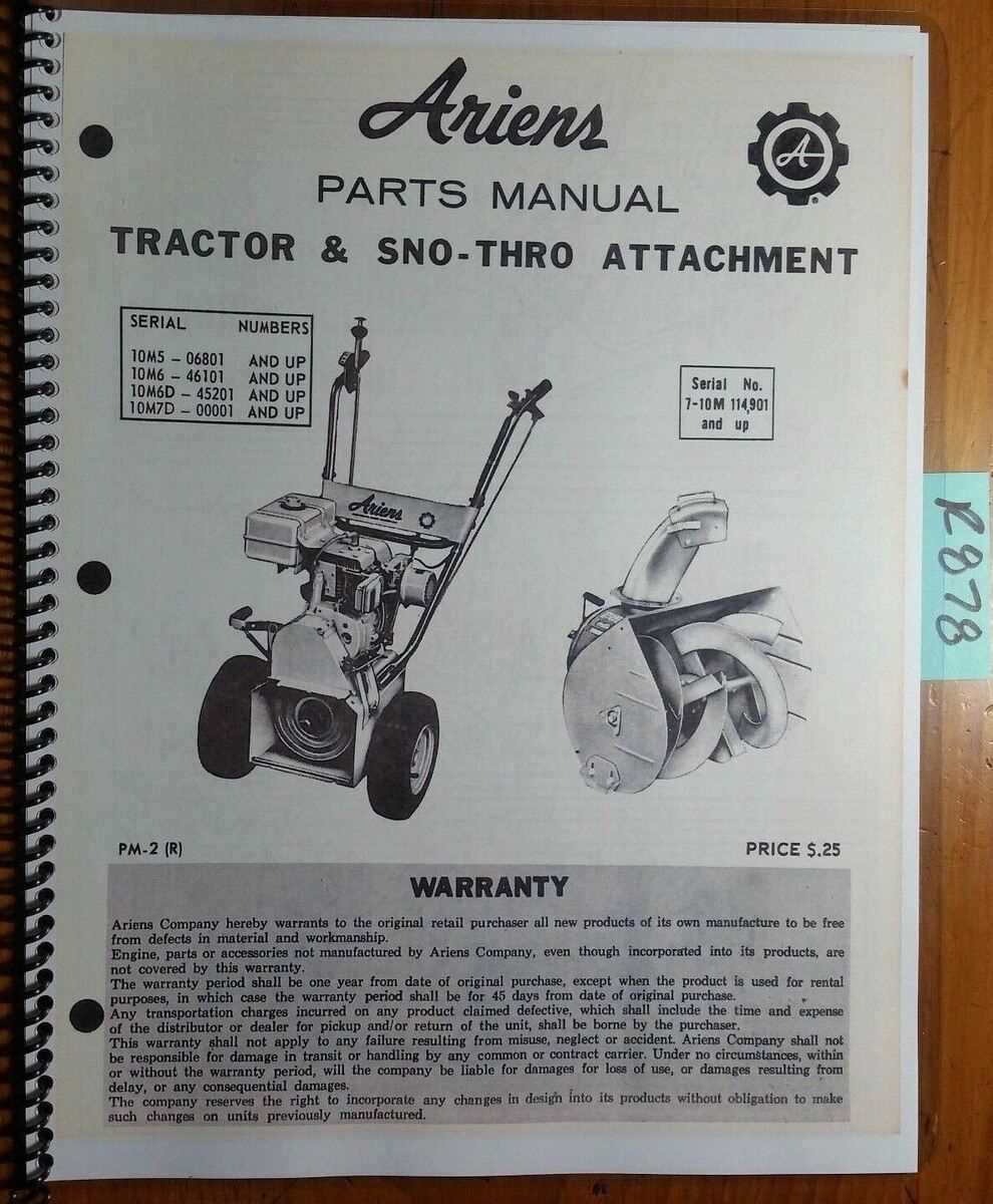 snow blower ariens snowblower parts diagram