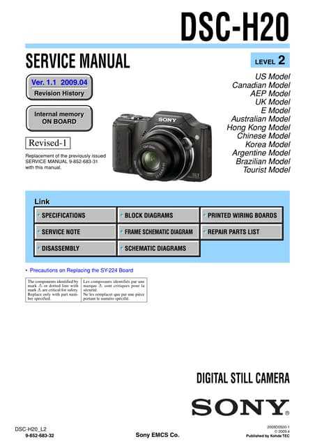 sony camera parts diagram