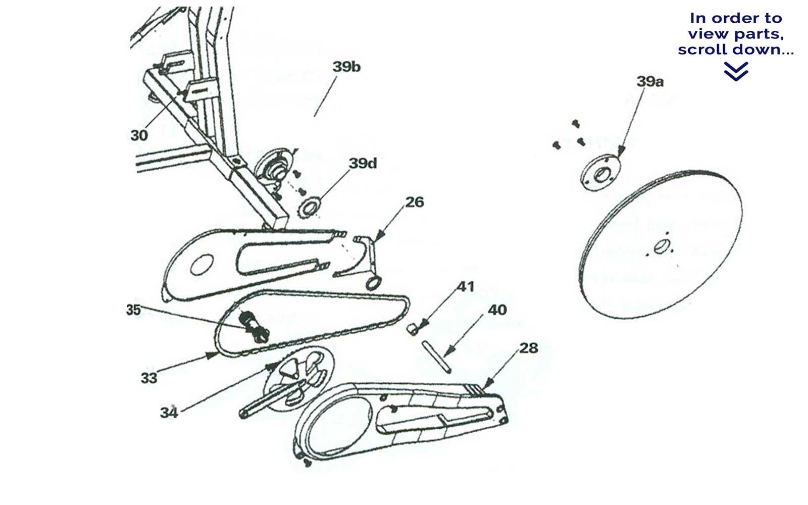 spinning bike parts diagram