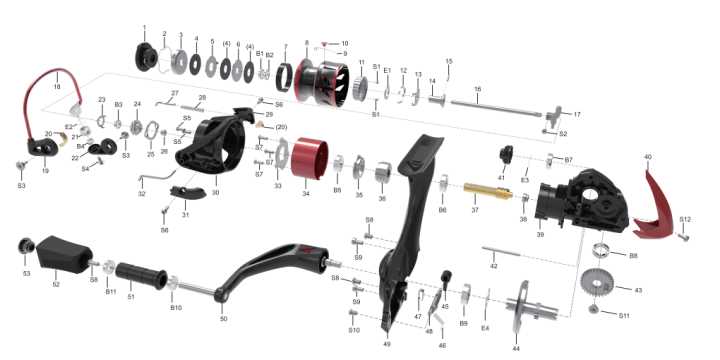 spinning reel fishing reel parts diagram