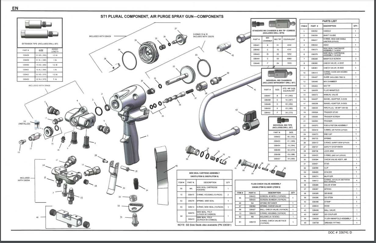 spray gun parts diagram