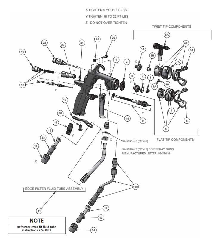 spray gun parts diagram