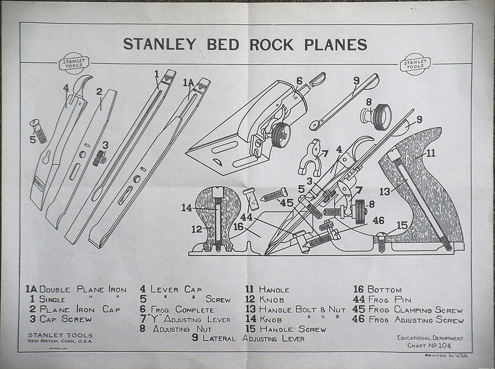 stanley plane parts diagram